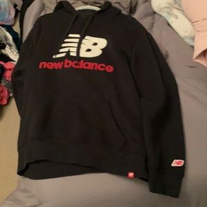 New Balance XL Black with red Hoodie w/embroidered raised print big logo.